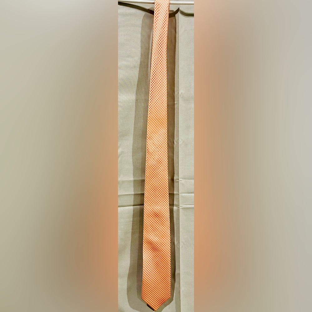 Men’s Madison Orange Diamond Patterned Tie